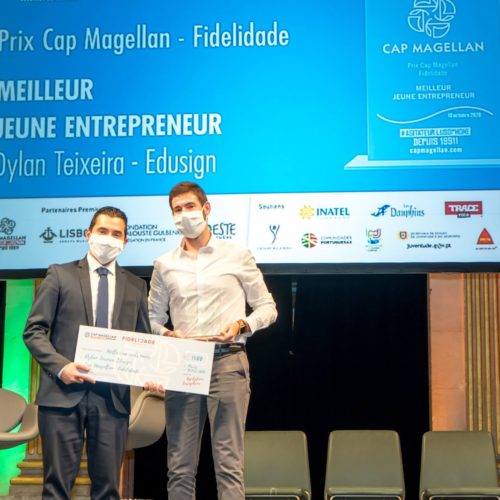 Prix Cap Magellan Fidelidade du meilleur jeune entrepreneur attribué à Dylan Teixeira, Edusign- Crédits Photos: @Philippe Martins